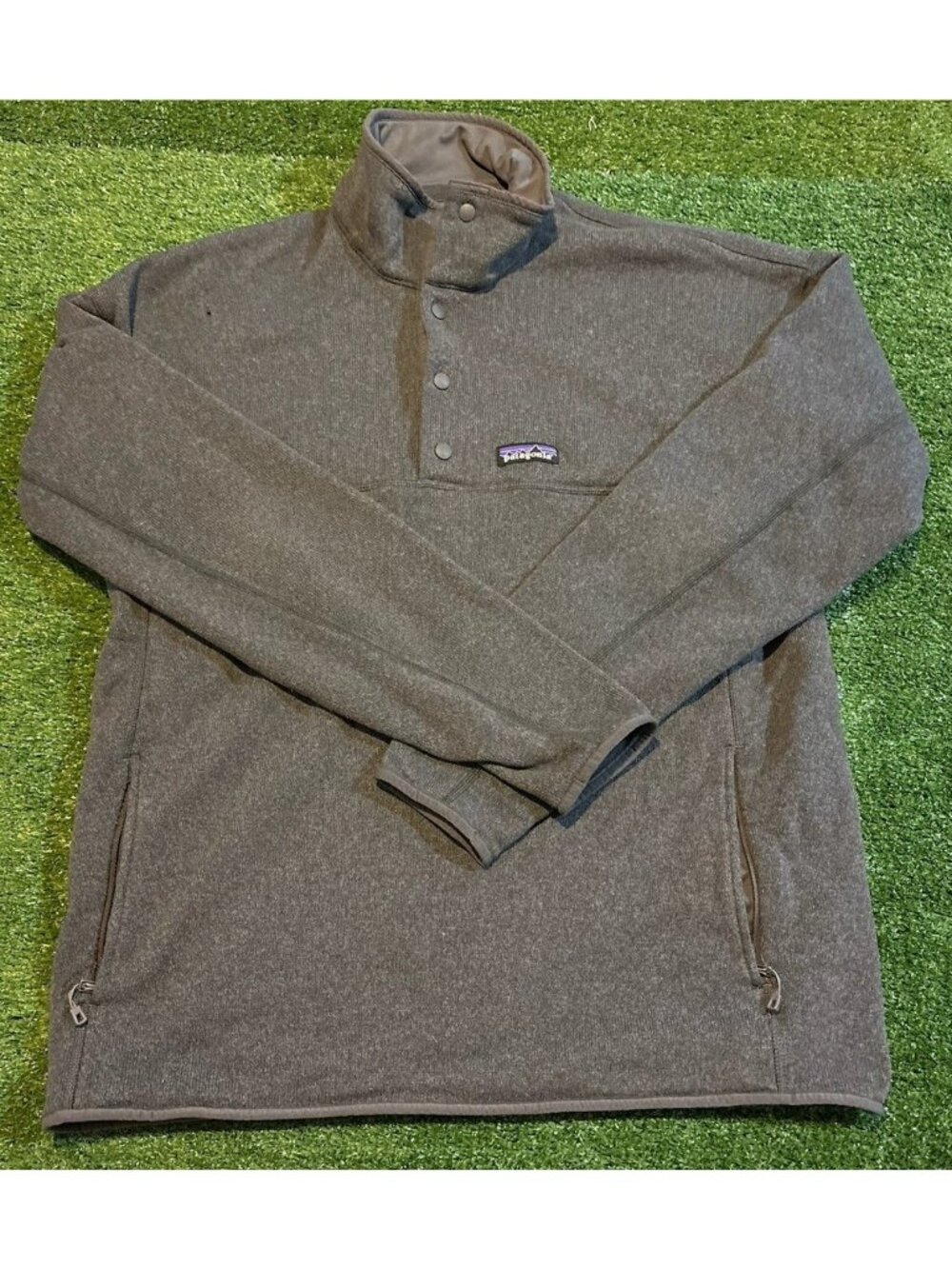 Patagonia Jacket mens large gray lightweight better sweater pullover snap hiking